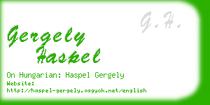 gergely haspel business card